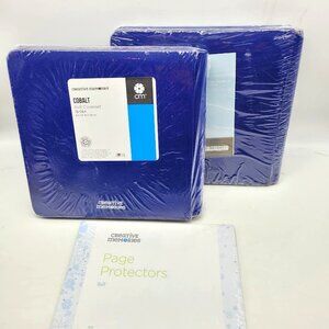 NEW Creative Memories LOT 2 Cobalt Blue Flex-Hinge 8X8 Album 1 Pk Page Protector